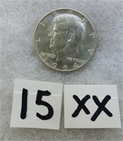 XX15- 1964 silver Kennedy half dollar