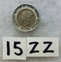 15ZZ- Neutron Irradiated 1945 Mercury dime from