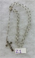 Z1- sterling & crystal Rosary