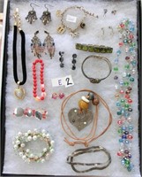 E2- lot costume jewelry(tray not for sale)