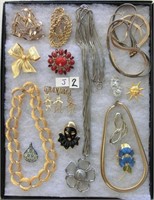 J2- lot costume jewelry (tray not for sale)
