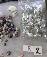 R2- lot beads & rhinestones (tray not for sale)