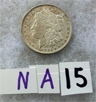 NA15- 1921D Morgan silver dollar