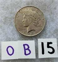 OB15- 1923D Peace silver dollar