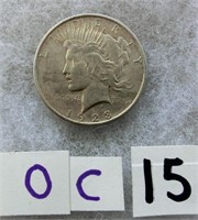 OC15- 1923D Peace silver dollar