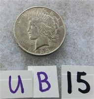 UB15- 1923S Peace silver dollar