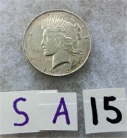 SA15- 1922 Peace silver dollar