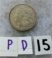 PD15- 1921 Morgan silver dollar
