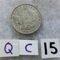 QC15- 1921D Morgan silver dollar