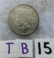 TB15-1922S Peace silver dollar