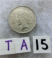 TA15- 1922D Peace silver dollar