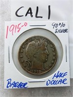 CAL1- 1915D Barber Half dollar