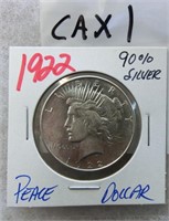 CAX1- 1922 Peace silver dollar