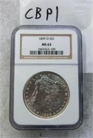 CBV1- 1899O Morgan silver dollar MS-63