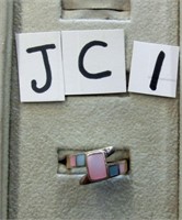 JC1- sterling & shell inlay ring size 8