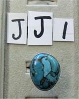 JJ1- sterling and lg turquoise stone ring