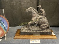 PLASTER BRONZE TONED SCULPTURE