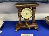 ANTIQUE FRENCH STYLE HEAVY RESIN CLOCK