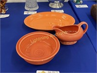 FIESTAWARE TANGERINE AND PERSMNNON DINNERWARE