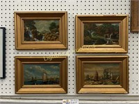 FOUR ORIGINAL OIL PAINTINGS