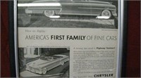 Vintage Framed Chrysler Car Ad