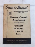 Owners manual international HARVESTER remote