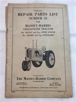 The Massie Harrison company repair part list