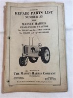The Massey  Harris  Company repair parts list