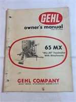 Gehl  Company owners manual mix all feed maker