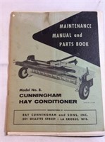 Maintenance manual and parts book CUNNINGHAm