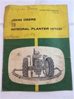 John Deere operators manual planter hitch