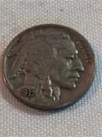 1937  Indian head buffalo nickel