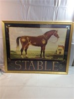 30 x 24“ horse stable picture