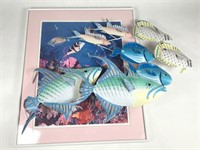 Fish Signed Art Print & Metal Wall Decoration