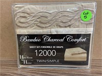 Bamboo Charcoal Comfort Twin Sheet Set Brown