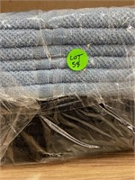 lot of towels 6 black,6 blue, 25" x 50"