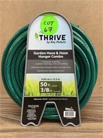 garden hose and hanger combo 50ft x 3.8s inch hose