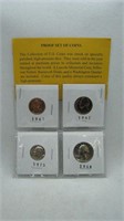 Proof set of 4 Assorted Coins