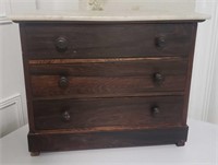 Antique Rosewood Marble top saleman's sample chest