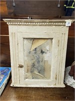 Early wood wall cabinet (mirror is broken)