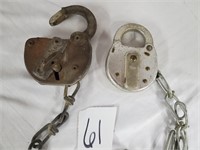 Pair of New York Central Rail Road Locks