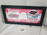 Framed Tabasco Advertising piece