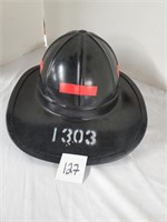 K.F.D. Fire helmet painted black
