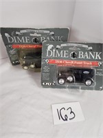 pair of replica 1930's dime banks