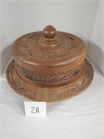 Wooden covered plate- dish