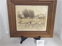 Early framed family or community picture