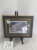 Framed POW stamp replica framed