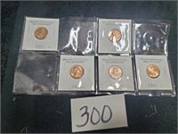 lot of brilliant Lincoln cents