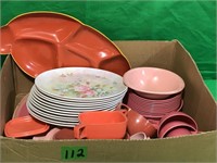 Vintage Plastic Plates, Cups, Serverware