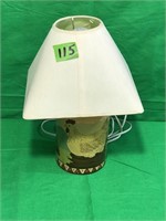 Handpainted Chicken Lamp